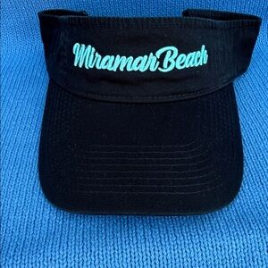 MIRAMAR BEACH Black Visor with PUFF embroidery